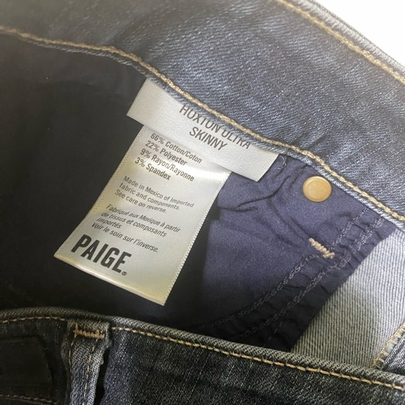 Paige Jeans Hoxton Ultra Skinny Jeans Size 31 Blue - Picture 7 of 15
